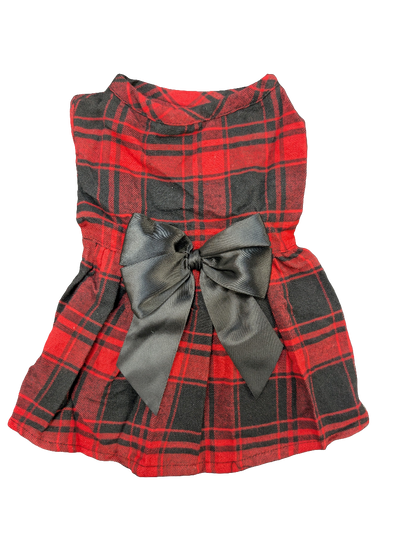 Plaid Dress With Bow