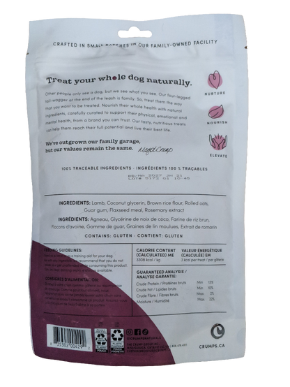 Crumps Naturals Mini Trainers, Soft & Chewy Dog Treats, Lamb, 300g