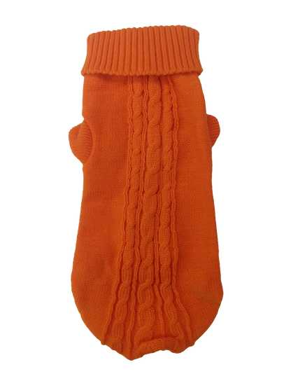 Orange Cable Knit Sweater