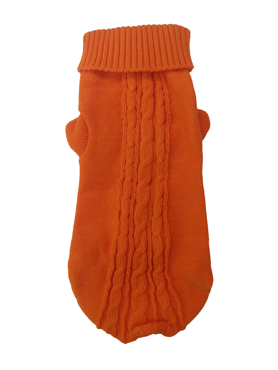 Orange Cable Knit Sweater