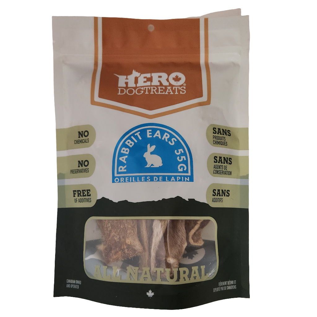 Hero All Natural Rabbit Ear Dog Treat 55g