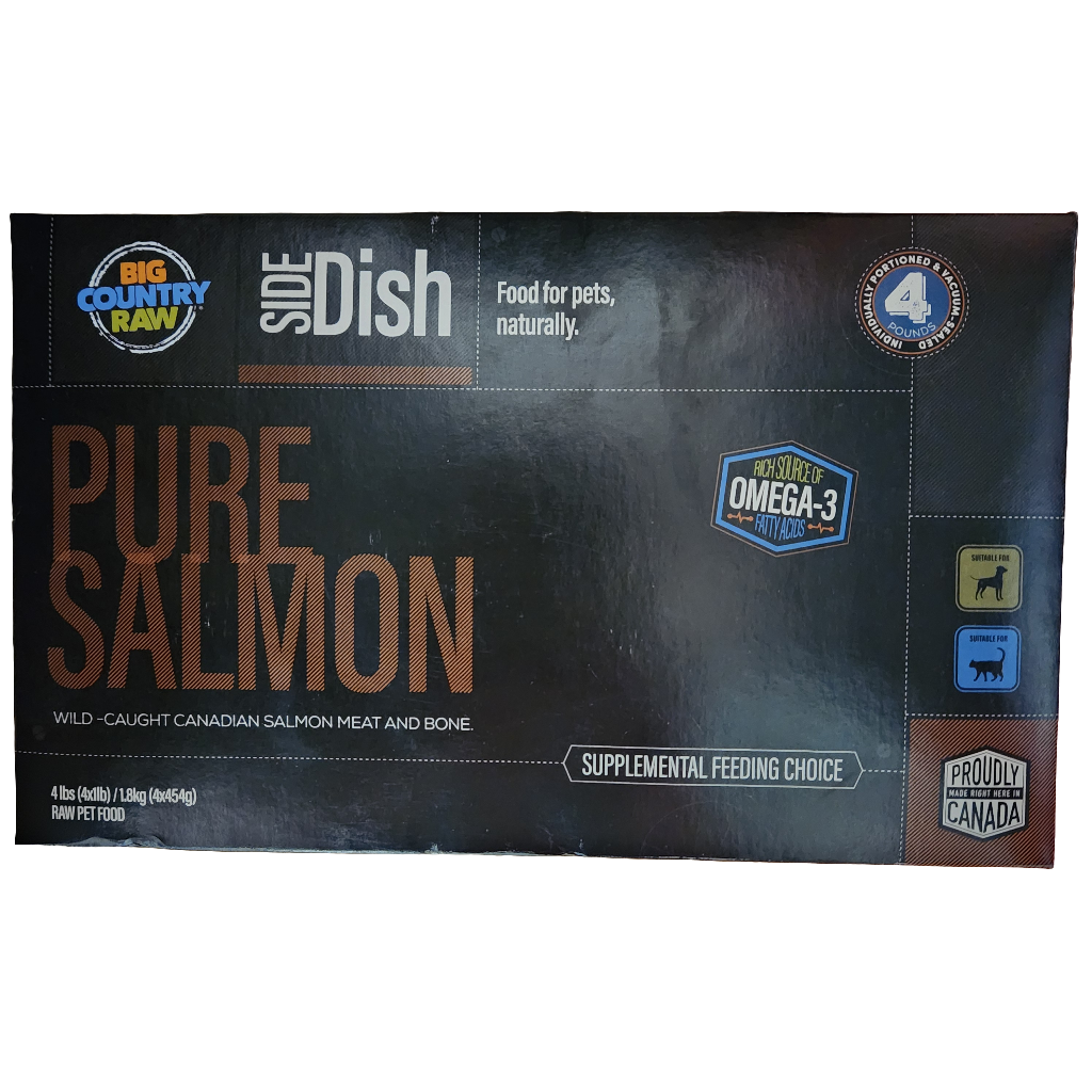 Big Country Raw Frozen Side Dish Pure Salmon 4lb Box