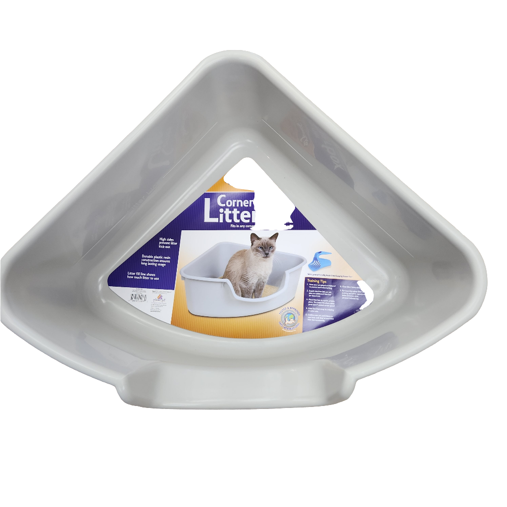 Smart Cat Corner Litter Pan 24"x 19" x 8" H
