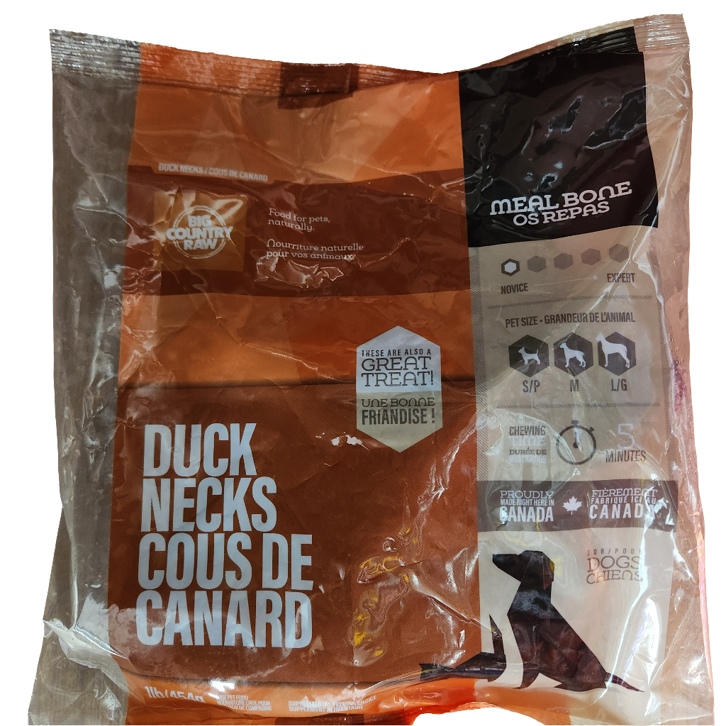 Big Country Raw Frozen Duck Necks 1lb