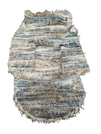 Striped Fuzzy Knitted Sweater