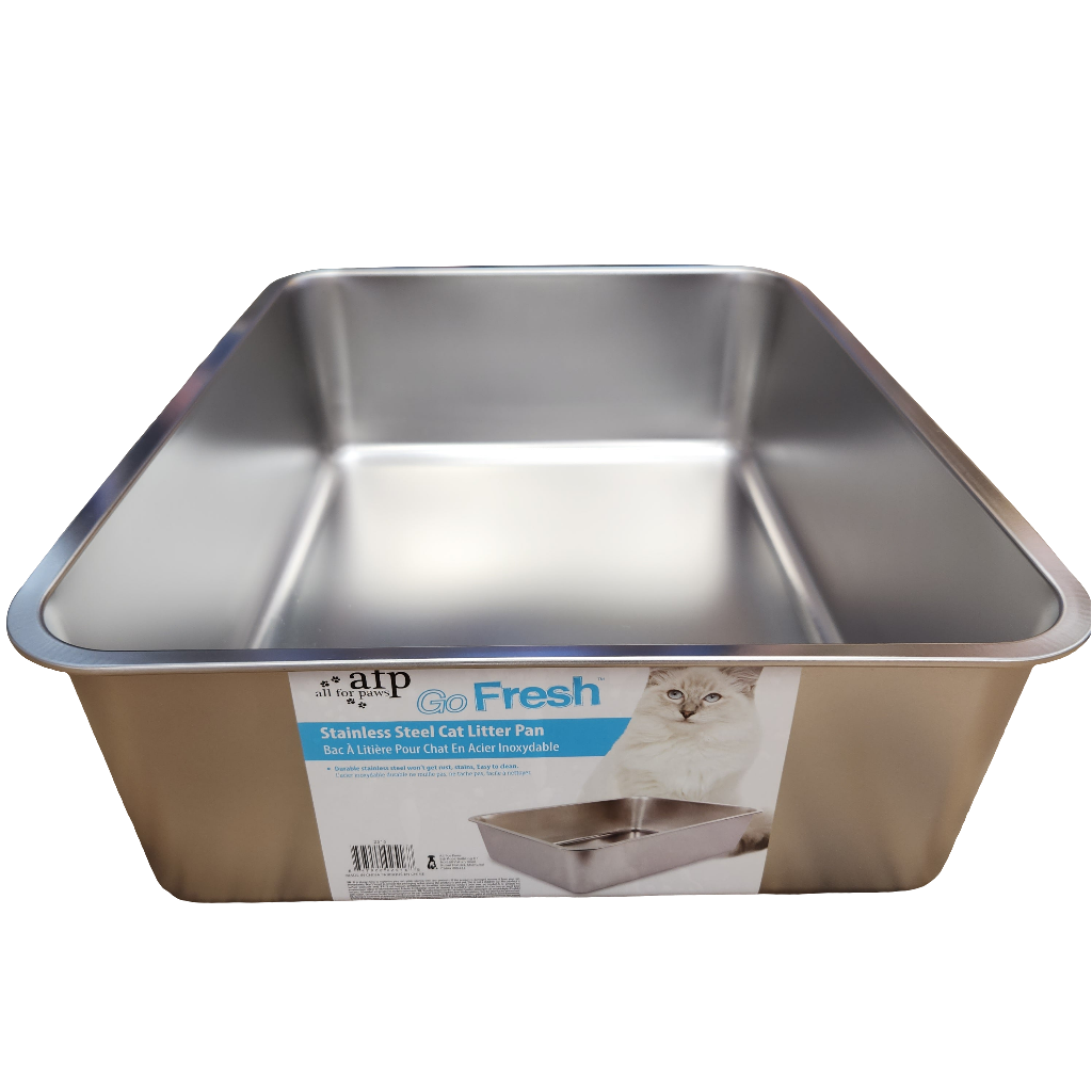 All For Paws Jumbo Stainless Steel Litter Pan 20" x 15" x 5" D