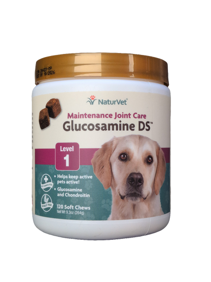 NaturVet Maintenance Joint Care Glucosamine DS, 120 Soft Chews, 264g