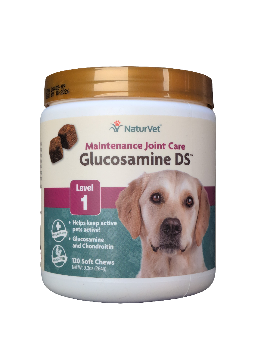 NaturVet Maintenance Joint Care Glucosamine DS, 120 Soft Chews, 264g
