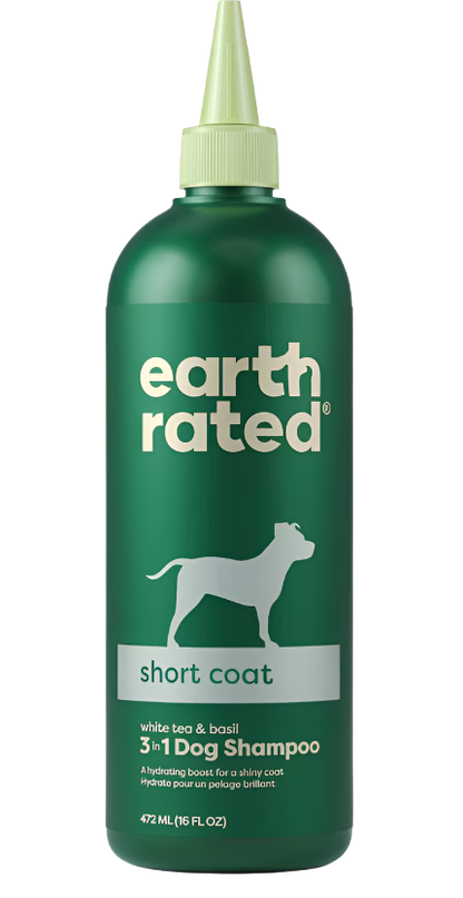 Earth Rated 3-in-1 Dog Shampoo, White Tea & Basil, 472ml Bottle