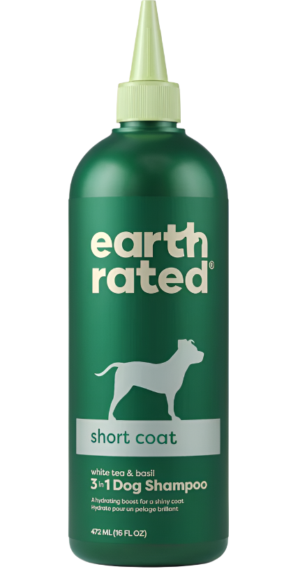 Earth Rated 3-in-1 Dog Shampoo, White Tea & Basil, 472ml Bottle