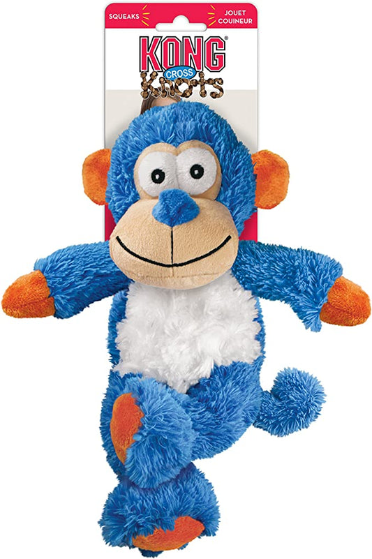 KONG Cross Knots Monkey – Cordes nouées internes et rembourrage minimal pour moins de dégâts – pour chiens de taille moyenne/grande 