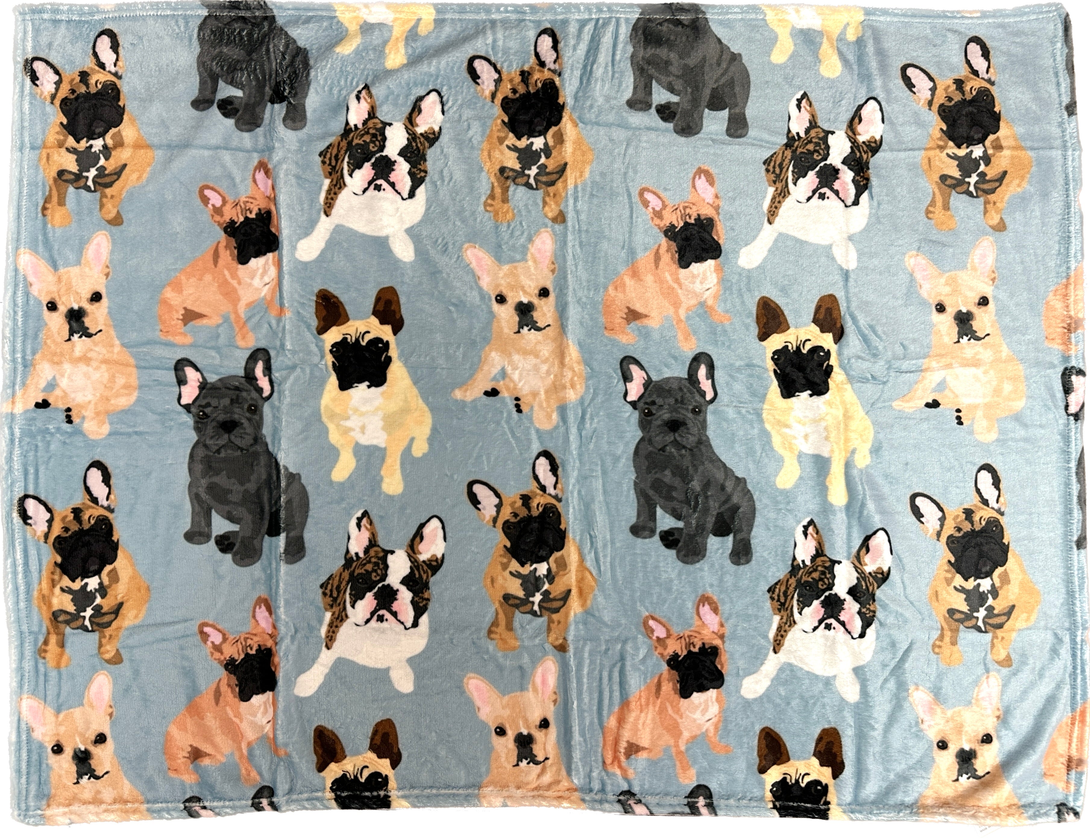 Frenchie Blanket, 40” X 30” Little Stinkers Natural Pet Foods & Grooming