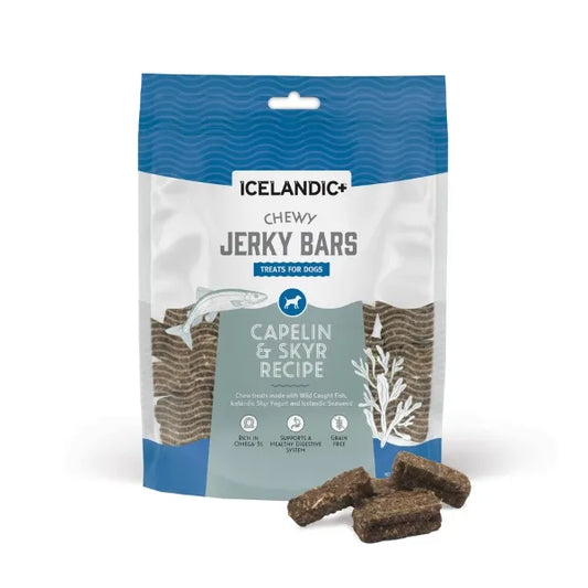 Gâteries pour chiens islandais+ Capelan et Skyr Jerky