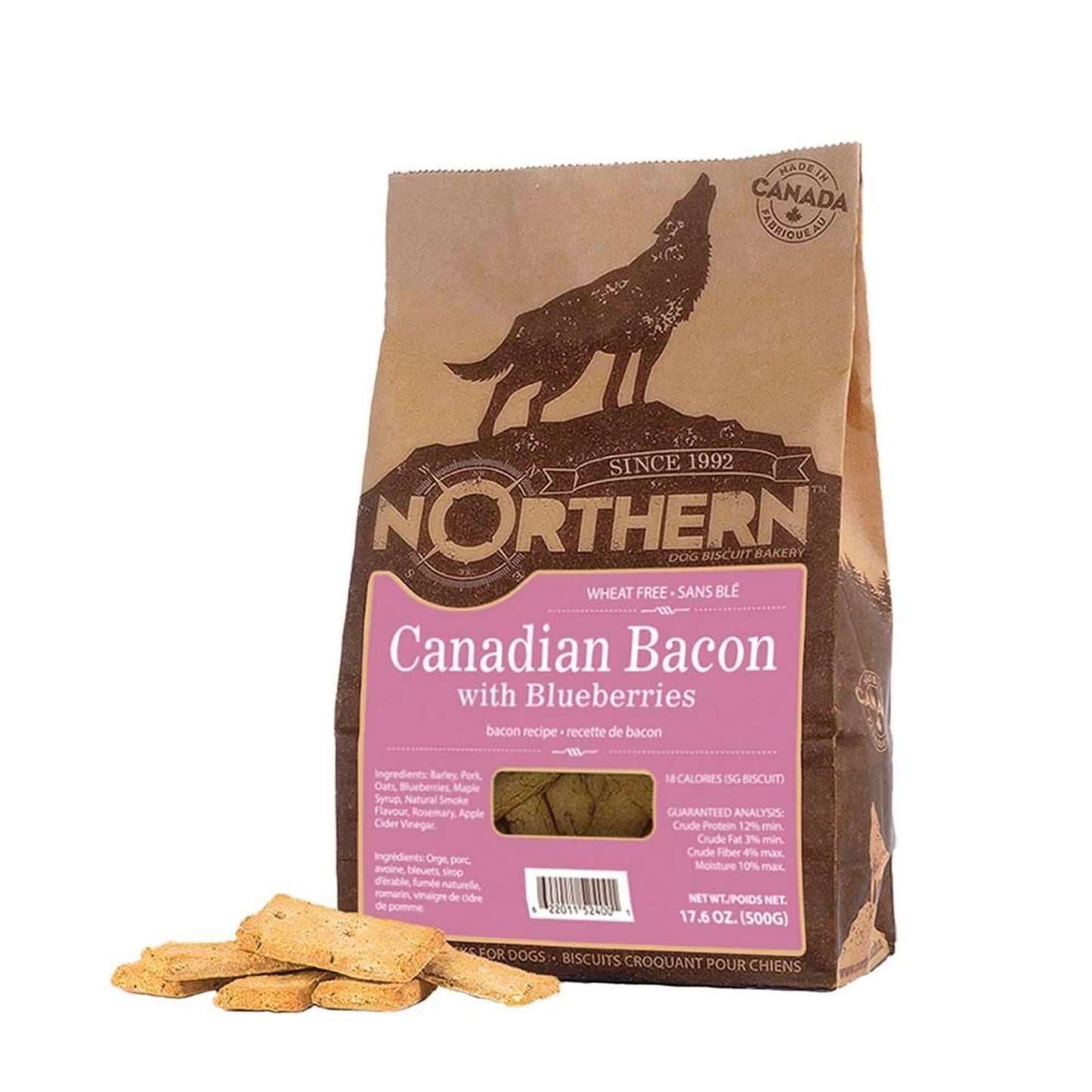 Bacon canadien sans blé du Nord avec bleuets (500 g)