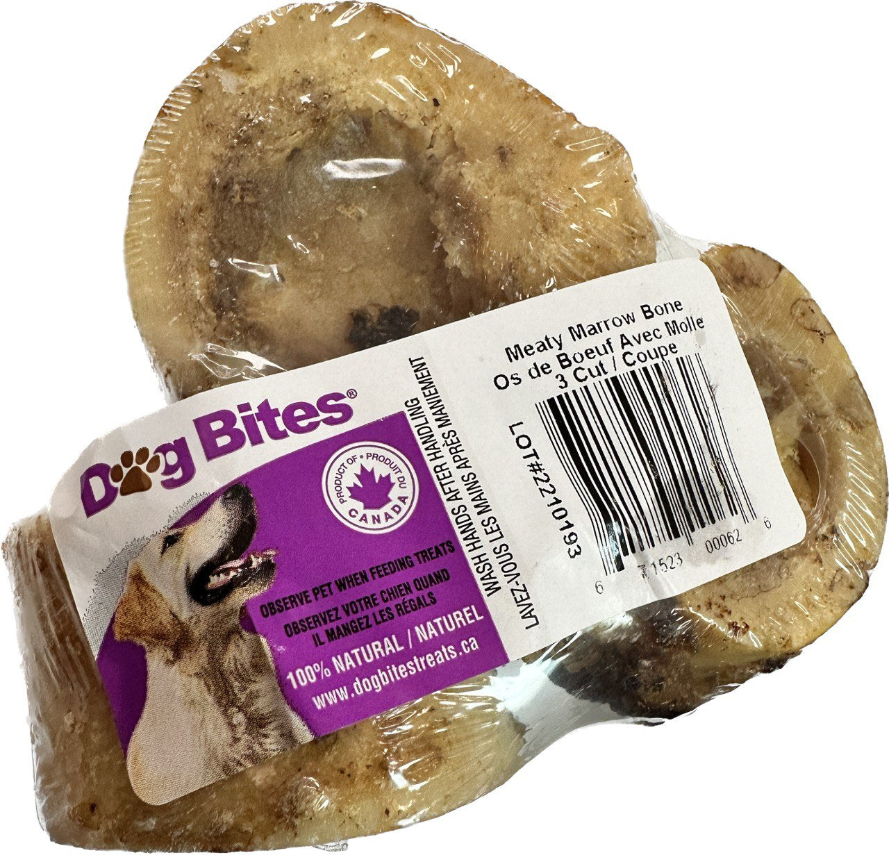 Dog Bites SMOKED Meaty Marrow Bone, 3 Pack