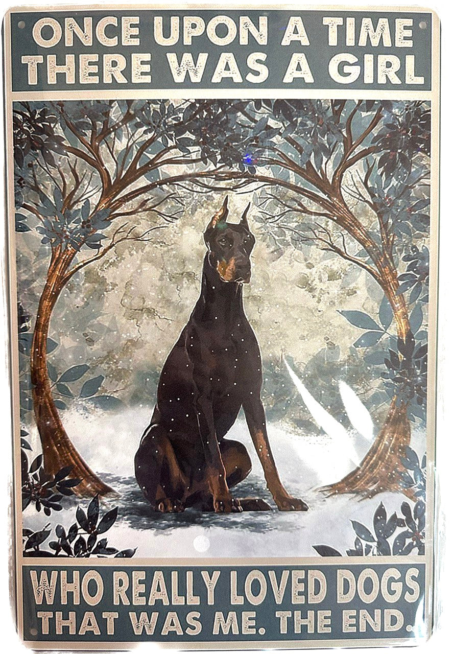 Image Doberman en métal, 8 x 12