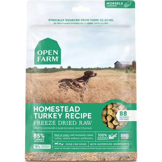 Open Farm Homestead Turkey Recipe Freeze Dried Raw Dog Food