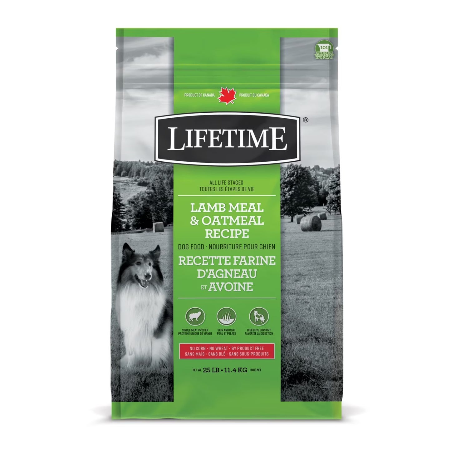 Lifetime Lamb & Oatmeal Dog Food 25lb