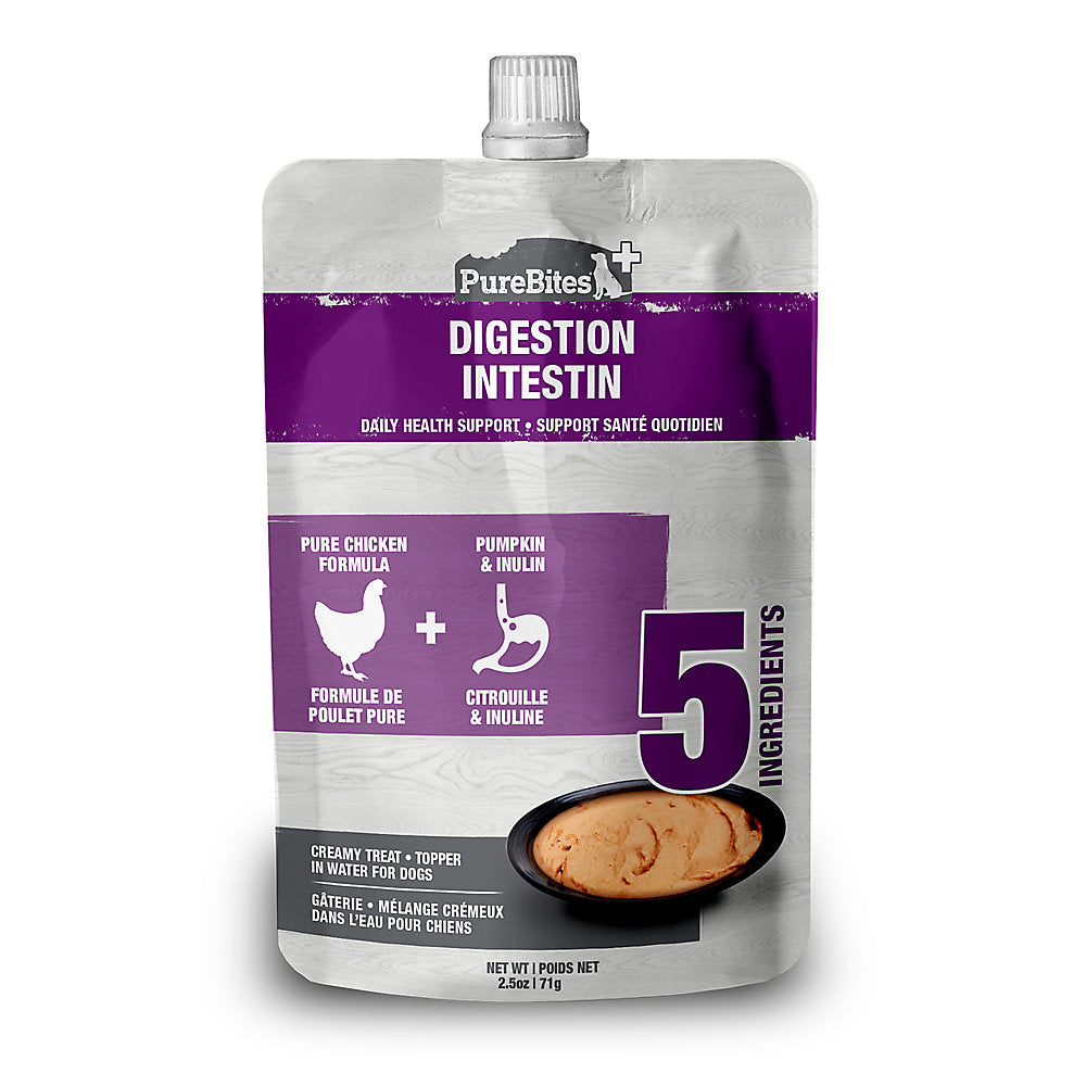 Gâterie quotidienne pour chien Purebites® Squeezables - Intestin et digestion, 2,5 oz