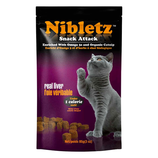 NIBLETZ Snack Attack, Friandises pour chats au vrai foie, 3 oz (85 g)