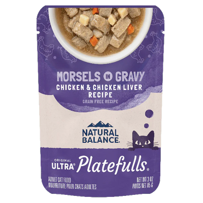 Formule d'intérieur Natural Balance Platefulls®, formule de poulet et de foie de poulet en sauce