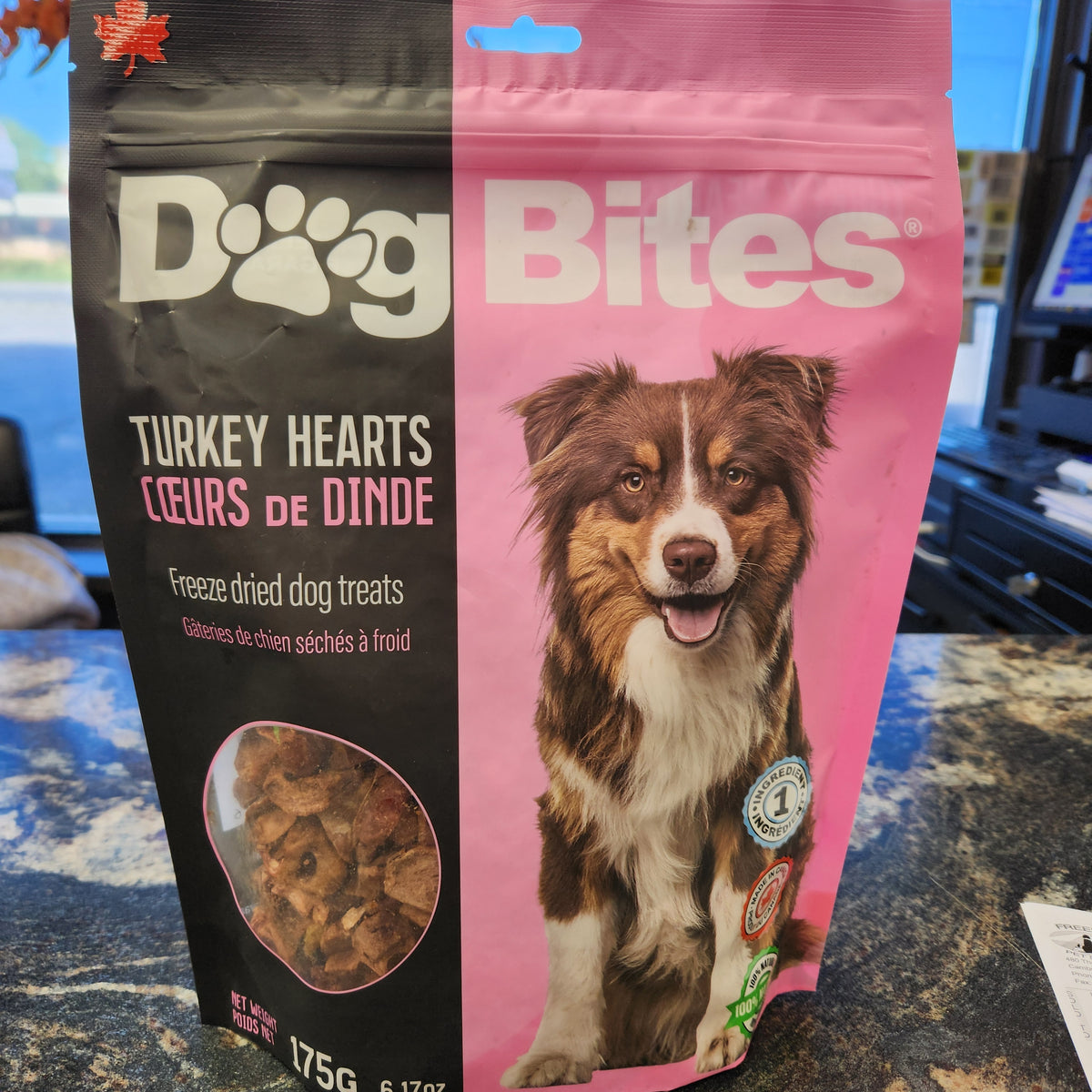 Dog Bites Freeze Dried Turkey Hearts Limited Ingredient for Dogs 175g