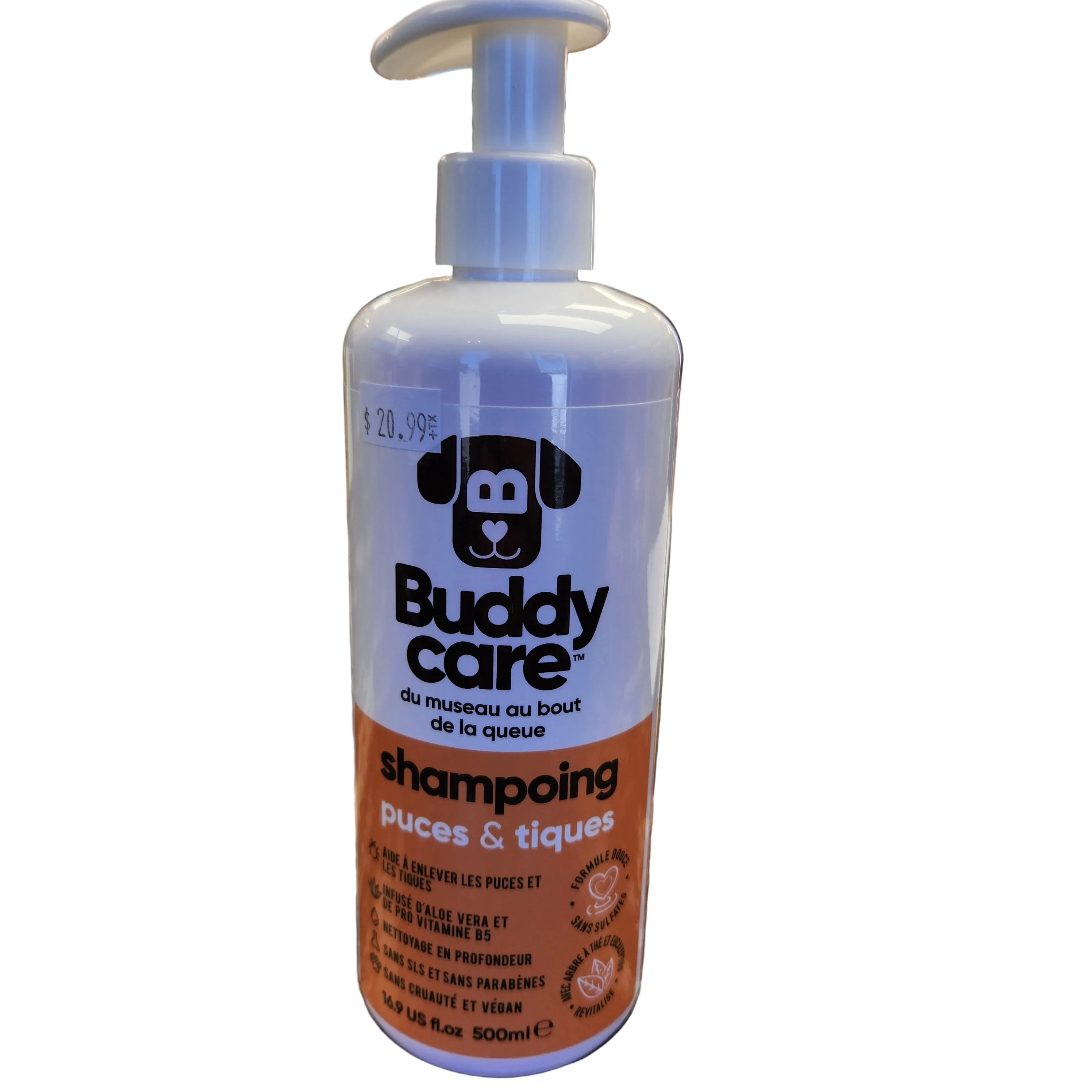 Buddy Care Flea & Tick Shampoo for Dogs 500ml