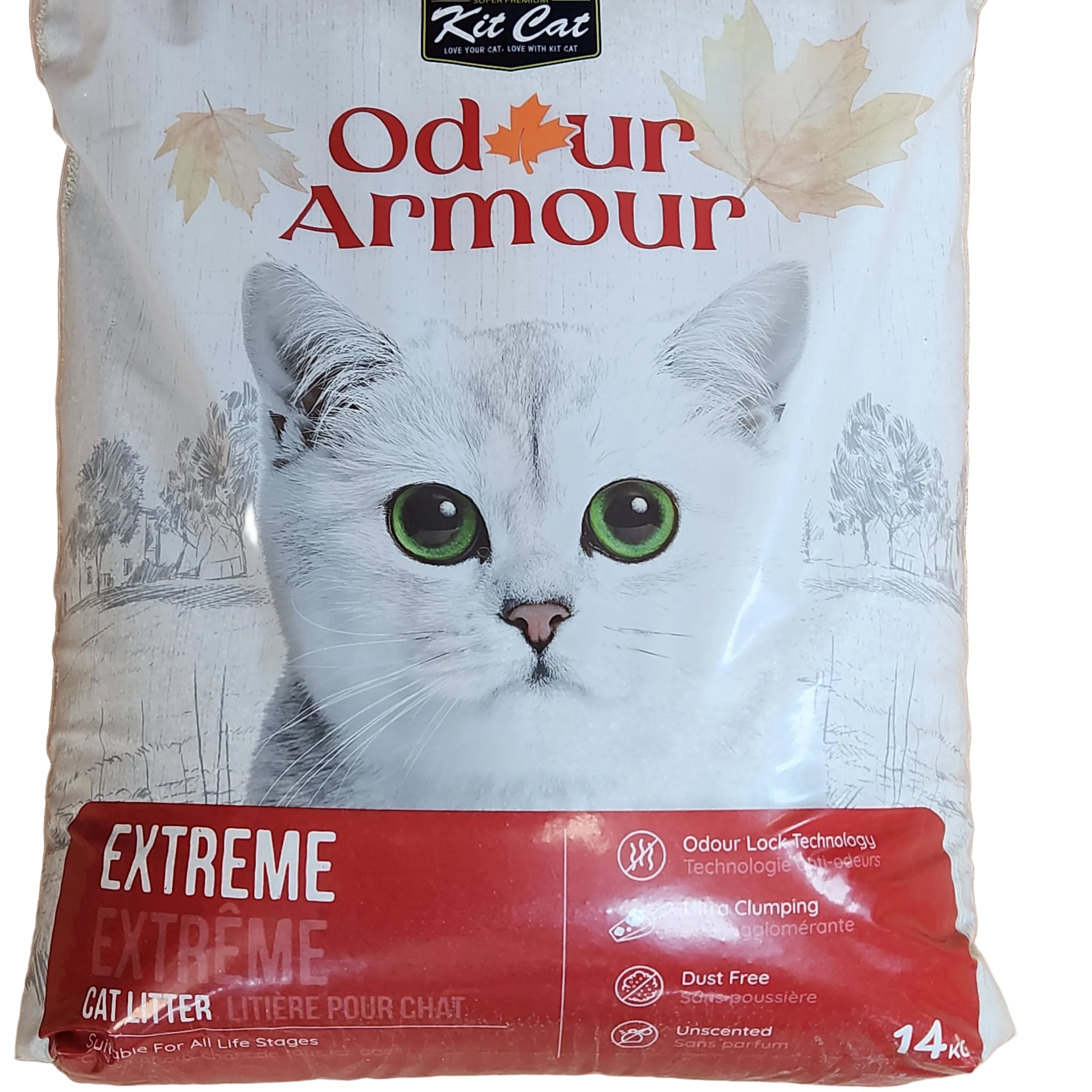 Kit Cat Odour Armour, Extreme Clumping Cat Litter, 14kg