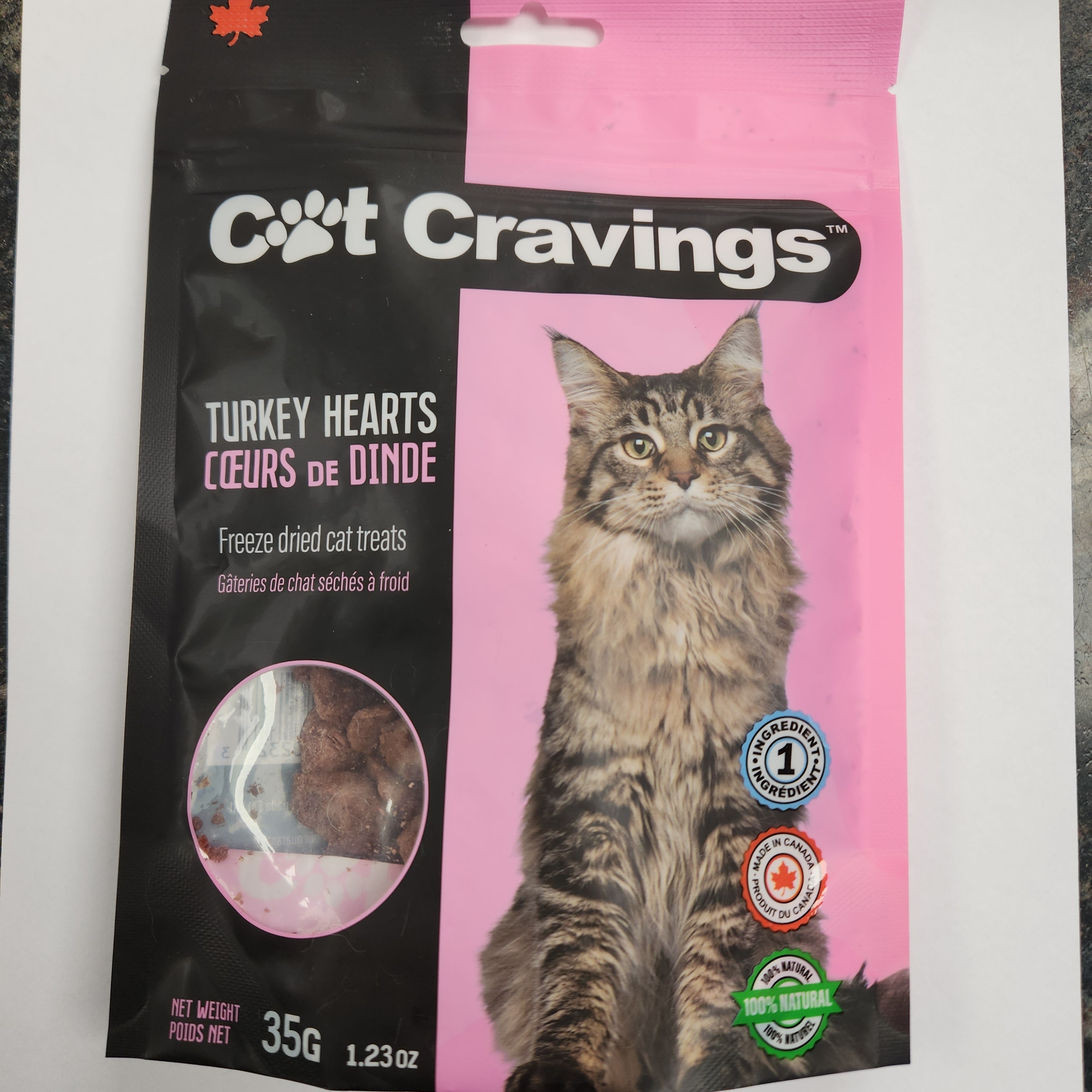 Cat Cravings Turkey Hearts Freeze Dried Cat Treats One Ingredient 35g