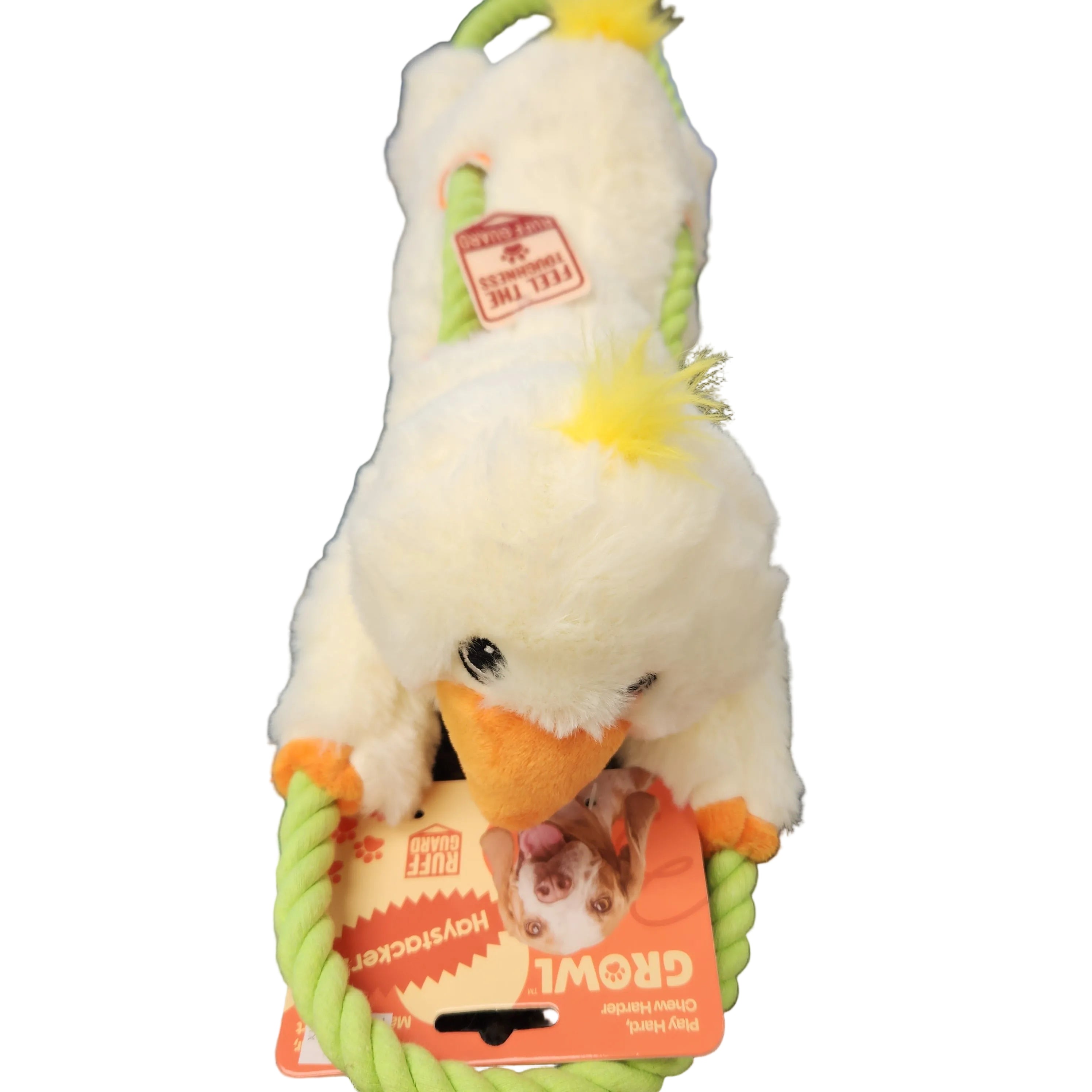 Growl Haystackers Yellow Duck with Ruff Guard for Larger Dogs