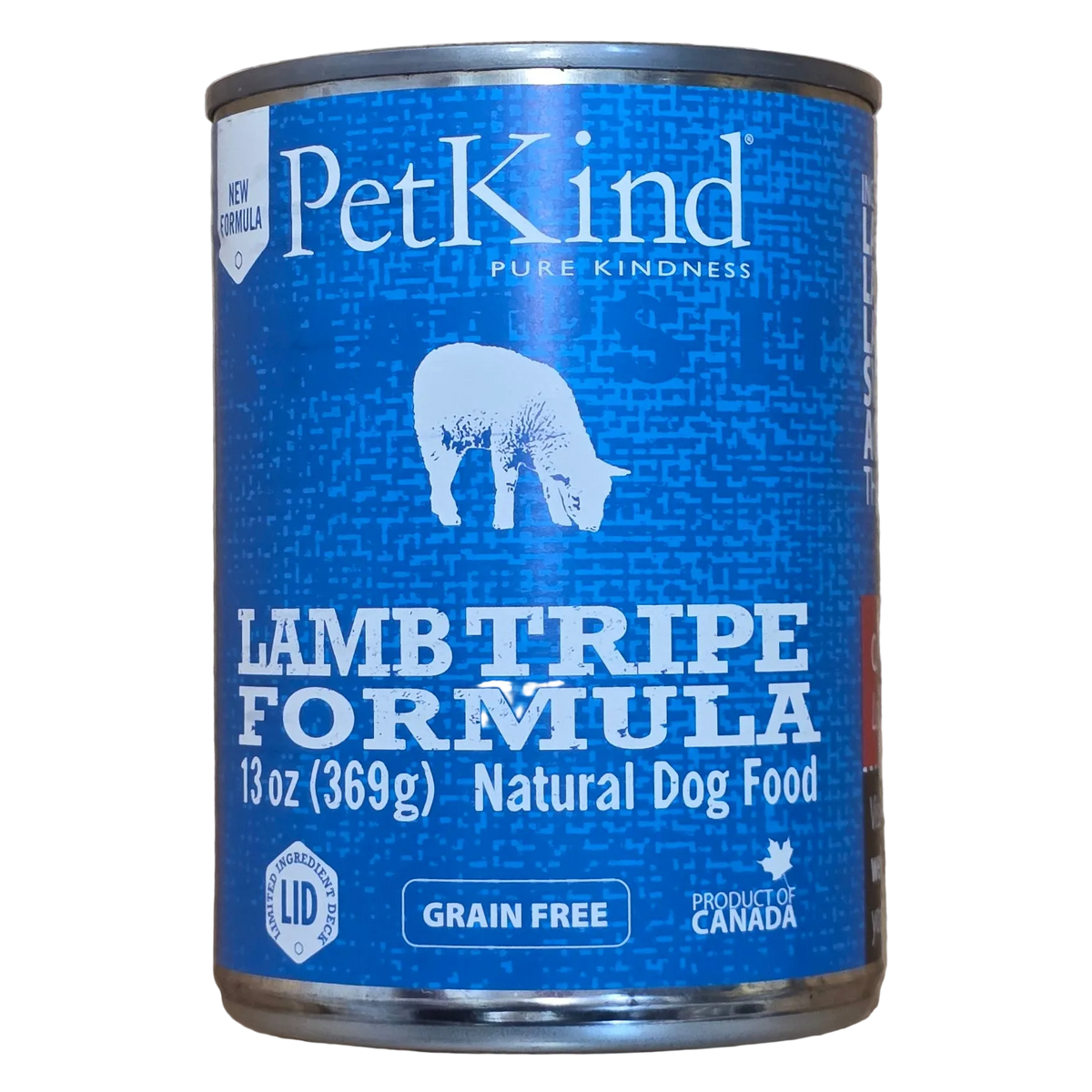 PetKind Natural Dog Food, Grain-Free, Lamb Tripe Formula, 13oz