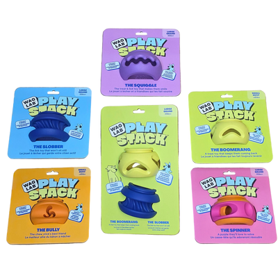 WAG LAB Play Stack, Treat Toy 4 Different Types in 2 Sizes