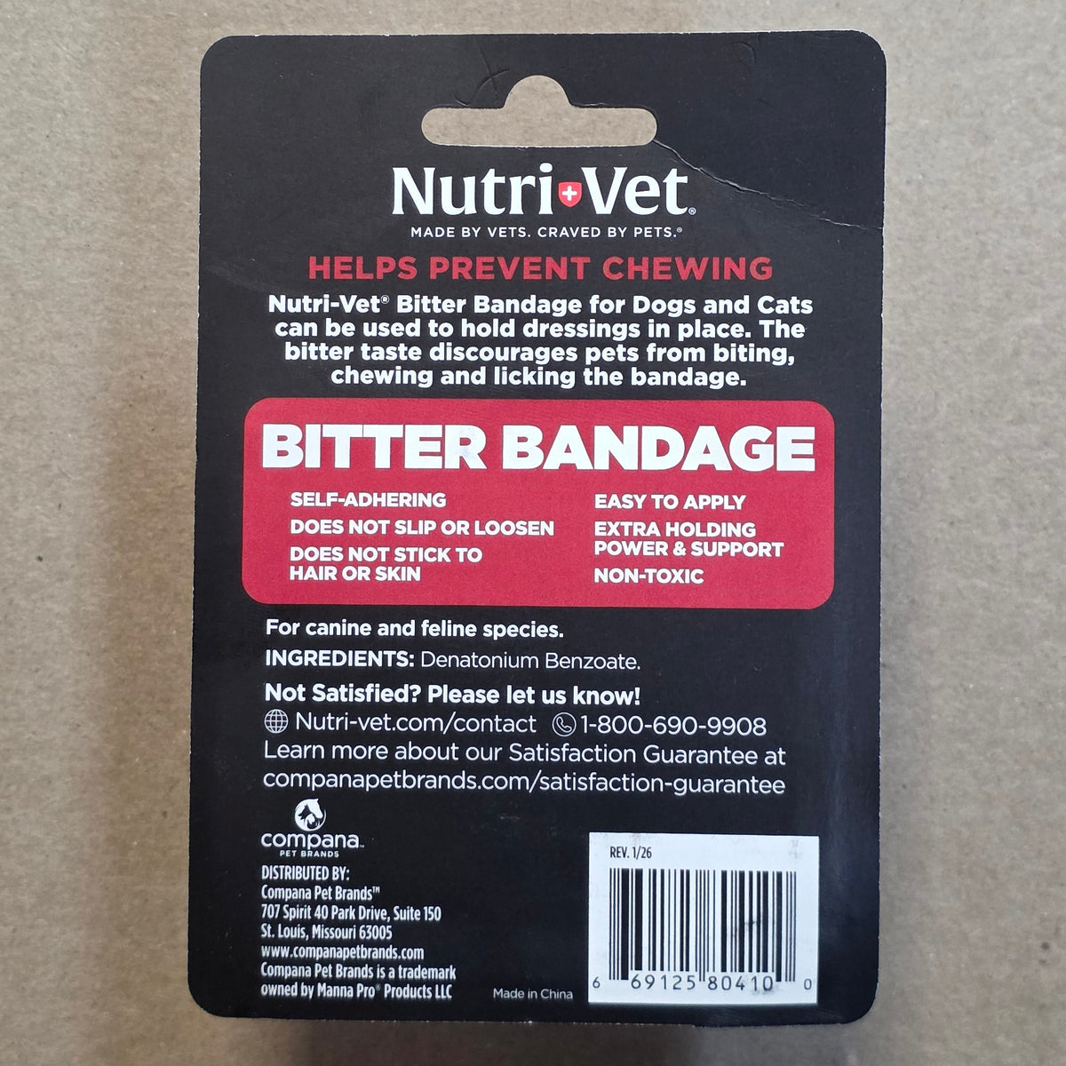 Nutri-Vet Bitter Bandage for Dogs and Cats