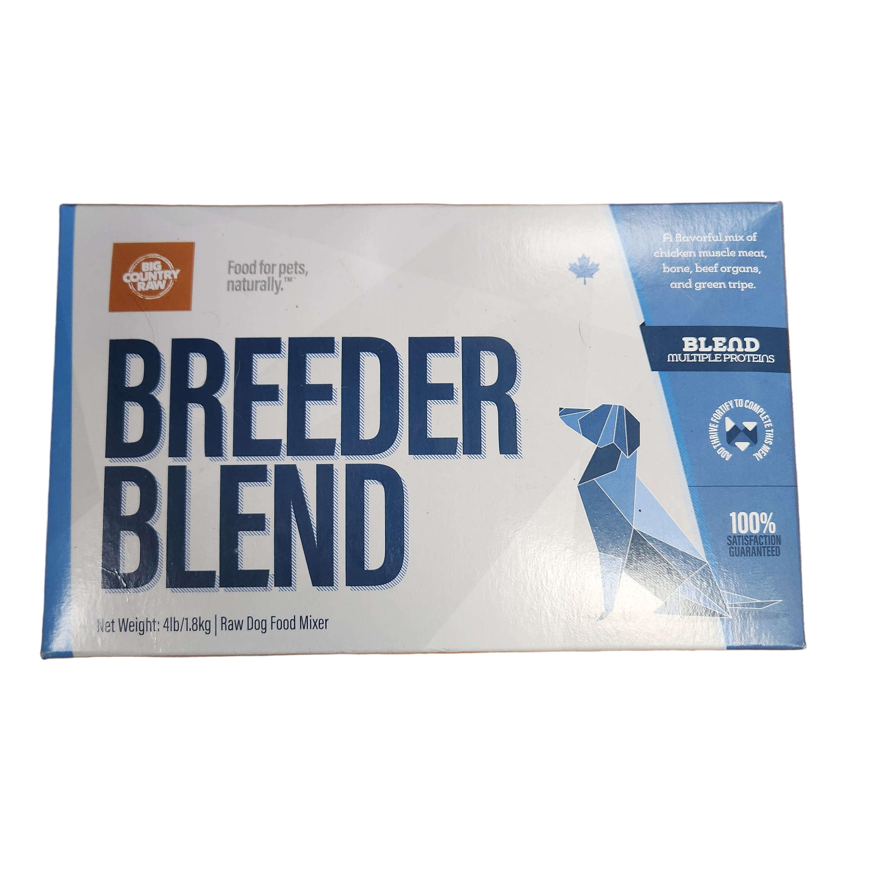 Big Country Raw Frozen Base Meal Breeder Blend 4lb Box