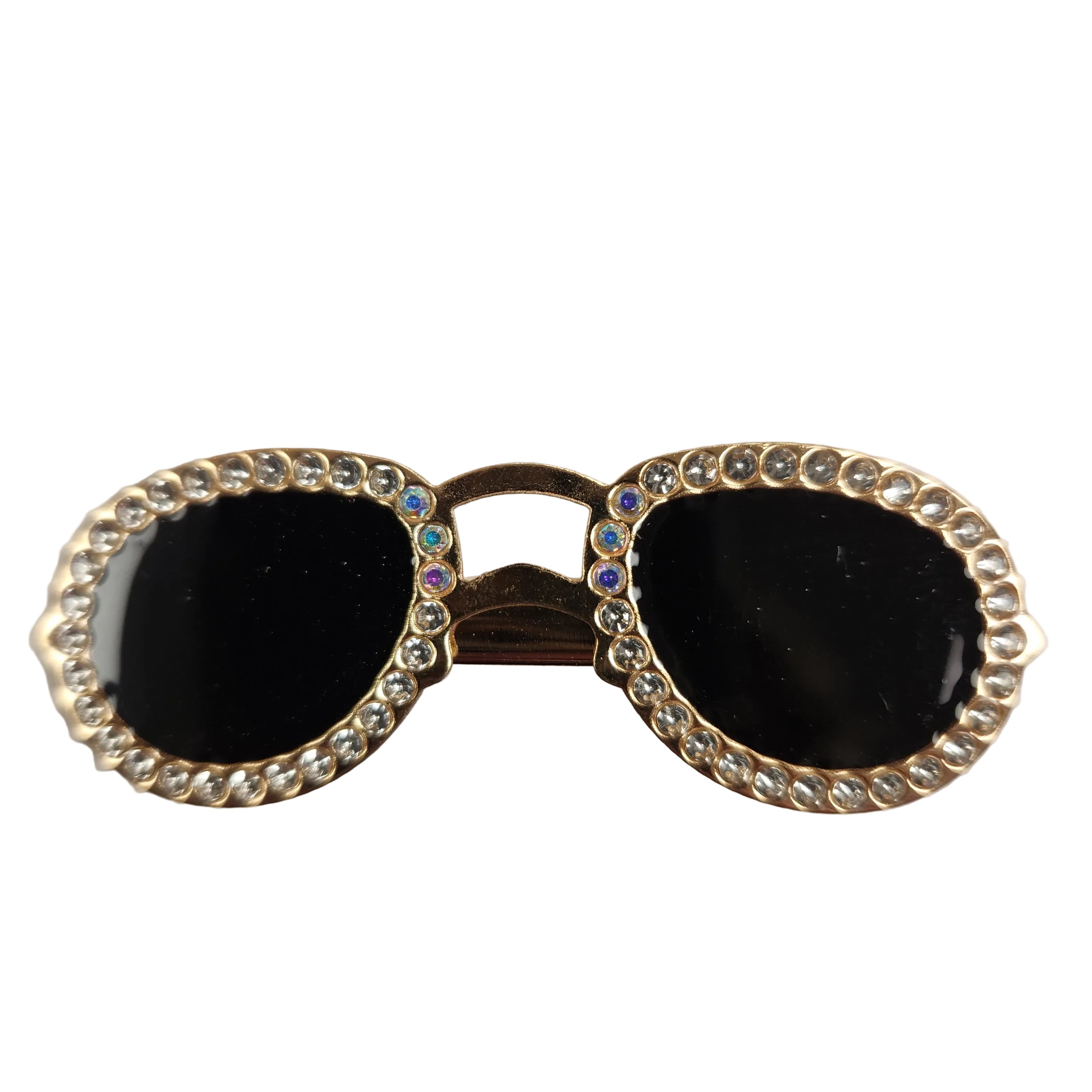 Rhinestone Hair Clip Sunglasses
