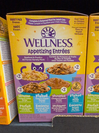 Wellness Appetizing Entrees, Adult Cat Food Pouches