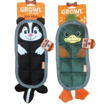 Growl Zoo Matz No Stuffing Ruff Guard Dog Toy