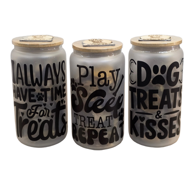 Eva's Doggy Treats, Treat Jars Filled with Bakery Dog Cookies