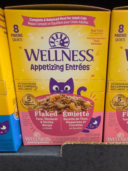 Wellness Appetizing Entrees, Adult Cat Food Pouches
