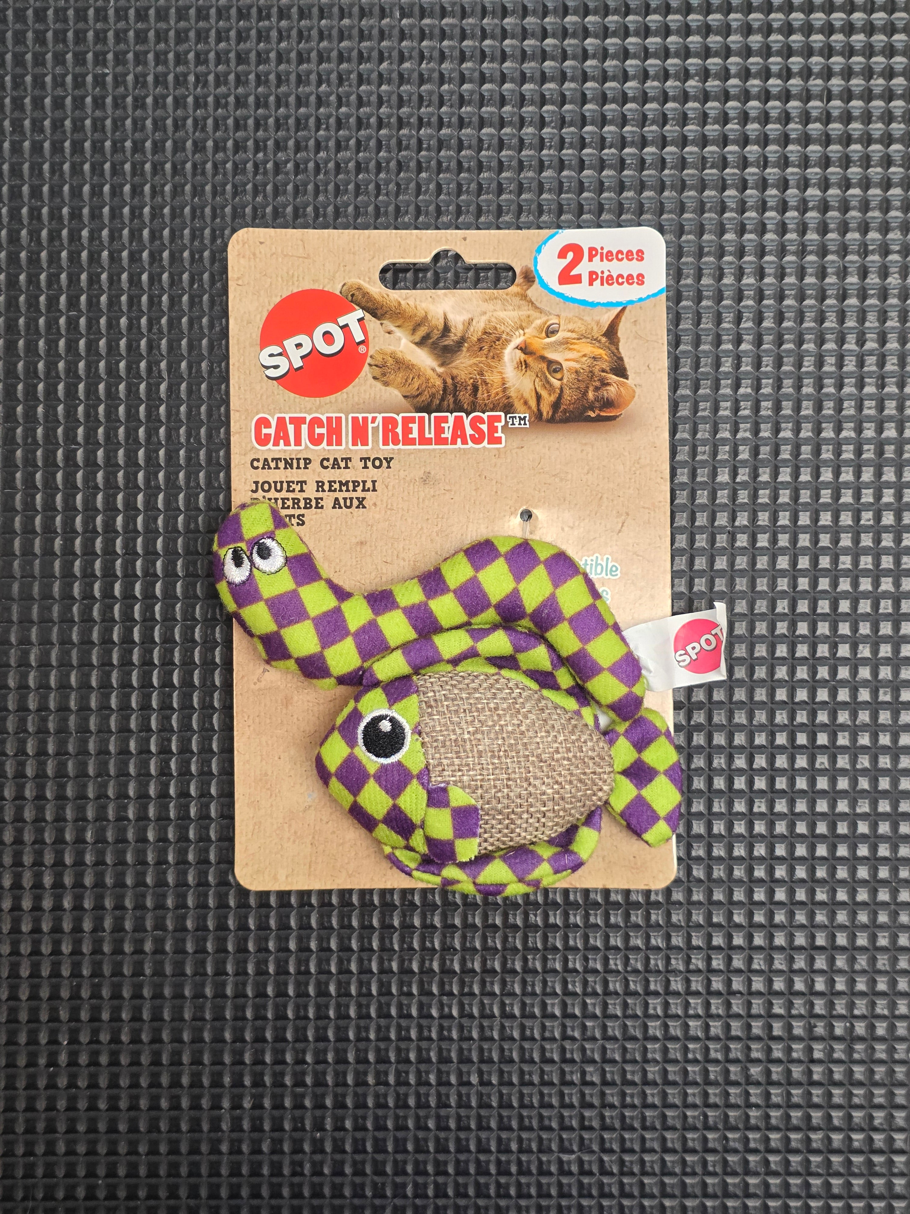 SPOT Catch & Release, Catnip Cat Toys, Worm & Fish (2 pack)