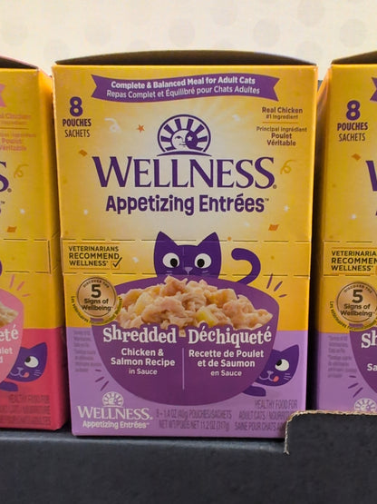 Wellness Appetizing Entrees, Adult Cat Food Pouches