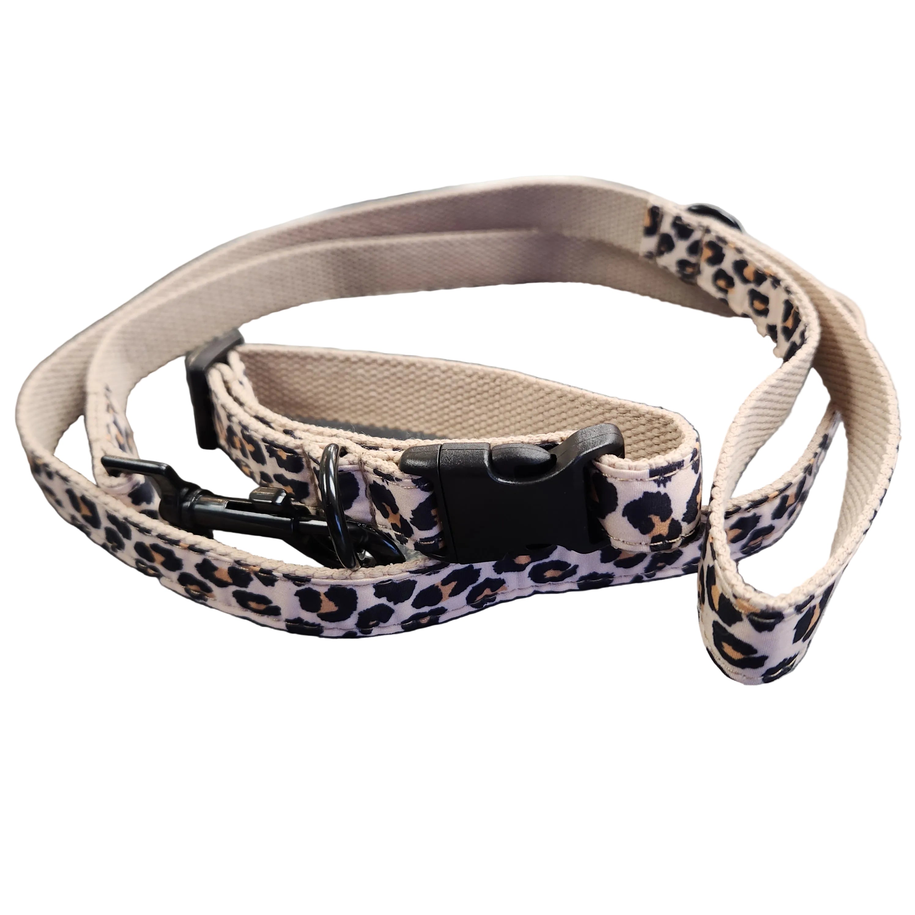 Leopard Print Leash Collar Set