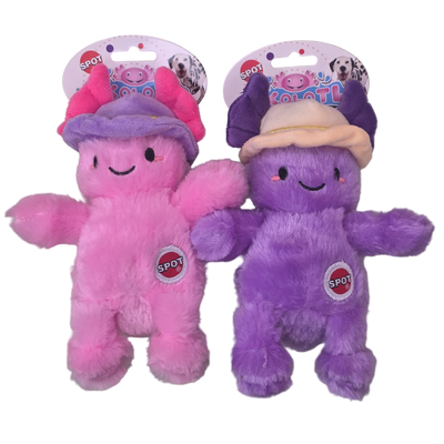 Spot Dog Toy With Squeaker, Axolotl With Hat, 6"