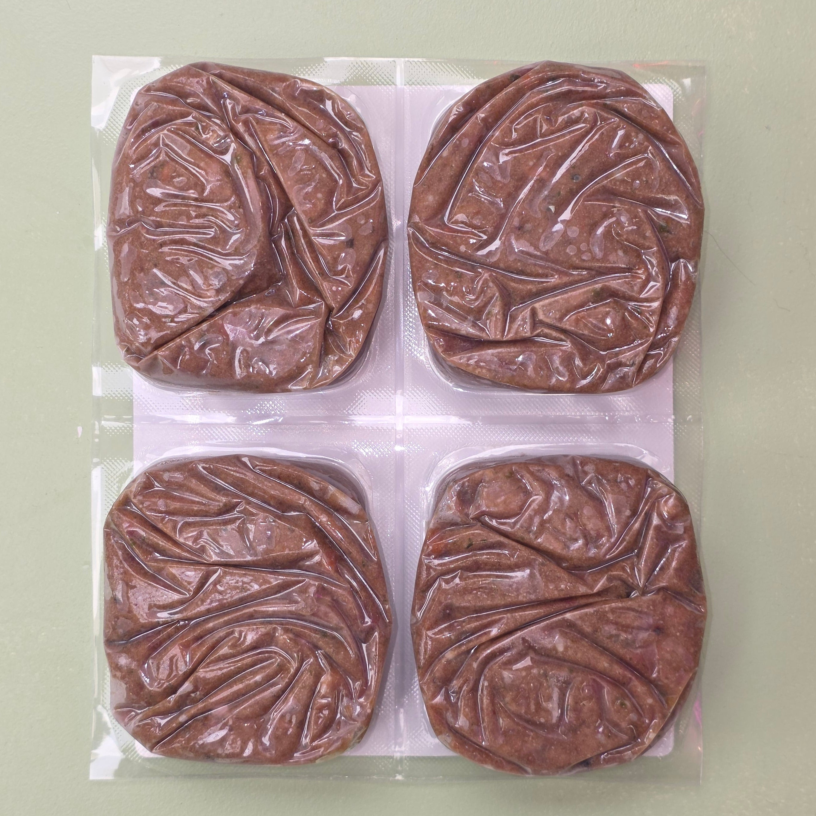 Red Dog Blue Kat Frozen Raw, Salmon & Tripe Recipe, 4 x 1/4 lb patties