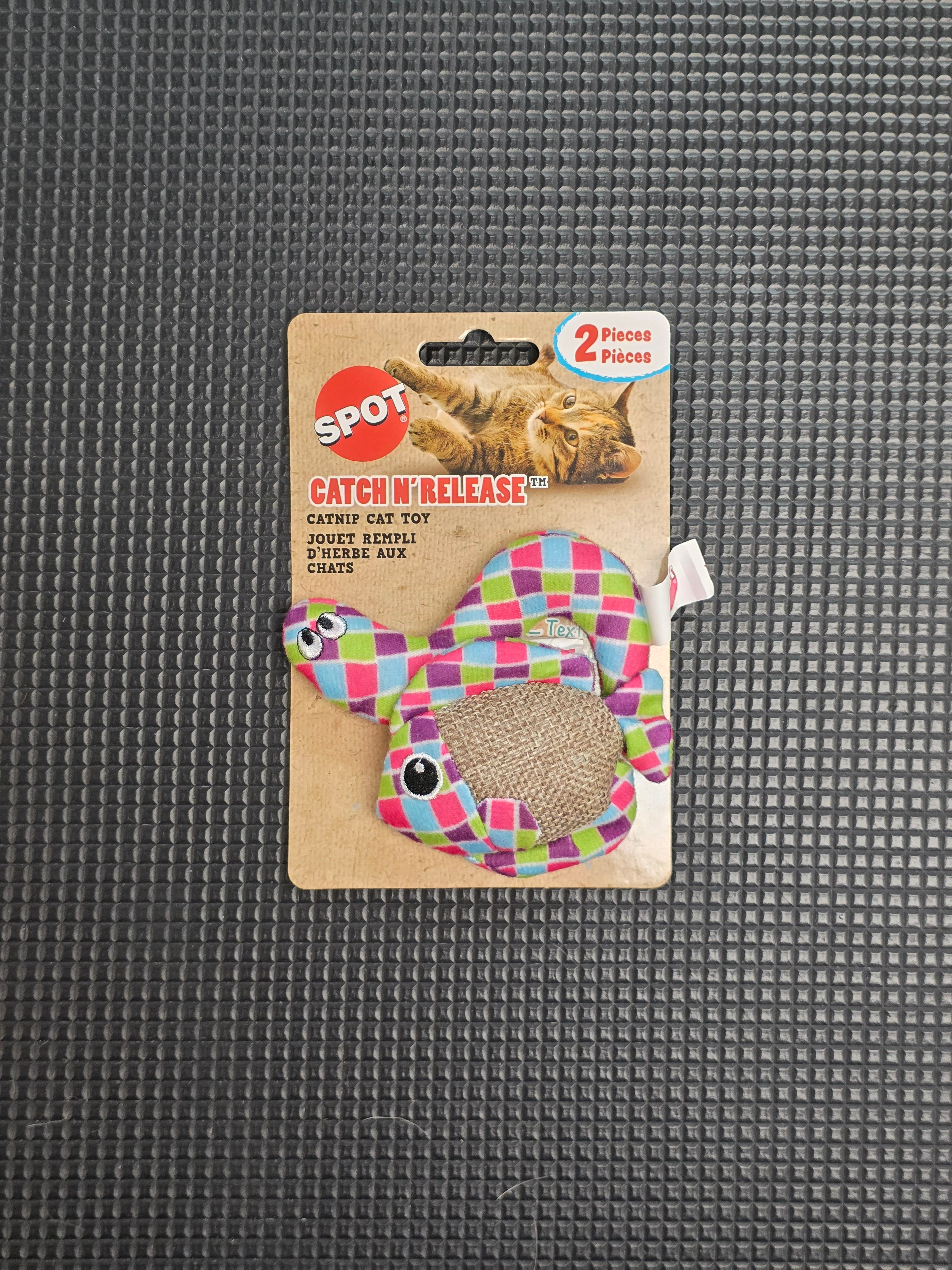 SPOT Catch & Release, Catnip Cat Toys, Worm & Fish (2 pack)