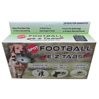 SPOT Football with E-Z Tabs, Interactive Dog Toy