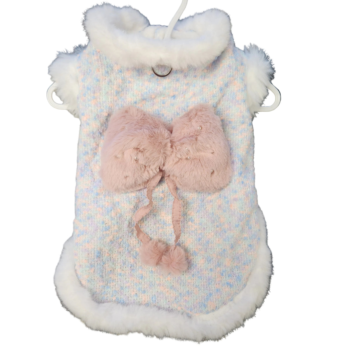 Plush Lining with Faux Fur Piping & Stuffie Bow