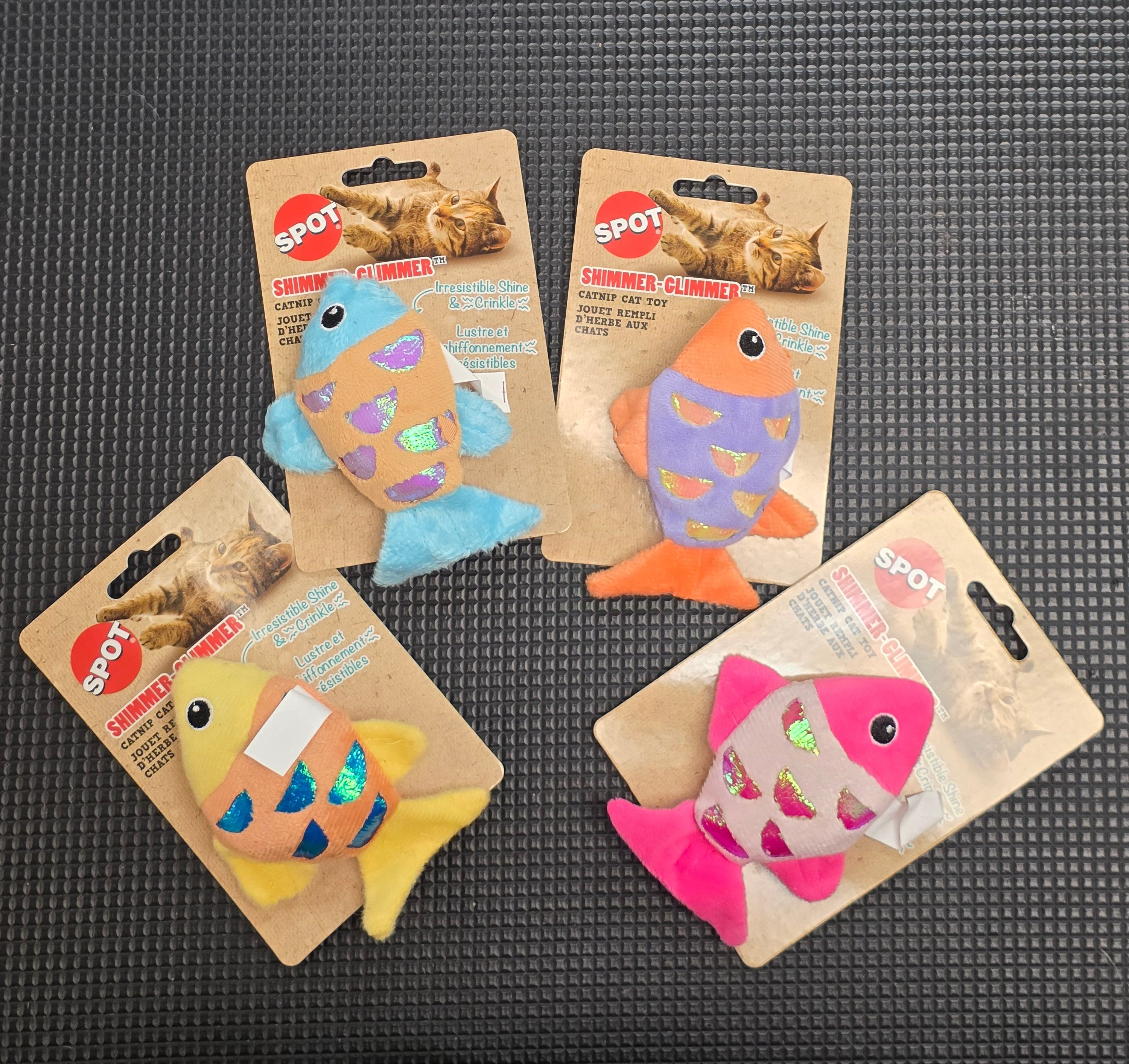 SPOT Shimmer-Climmer, Catnip Cat Toy, Fish