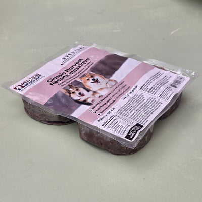 Red Dog Blue Kat Frozen Raw, Classic Harvest, 4 x 1/4 lb patties