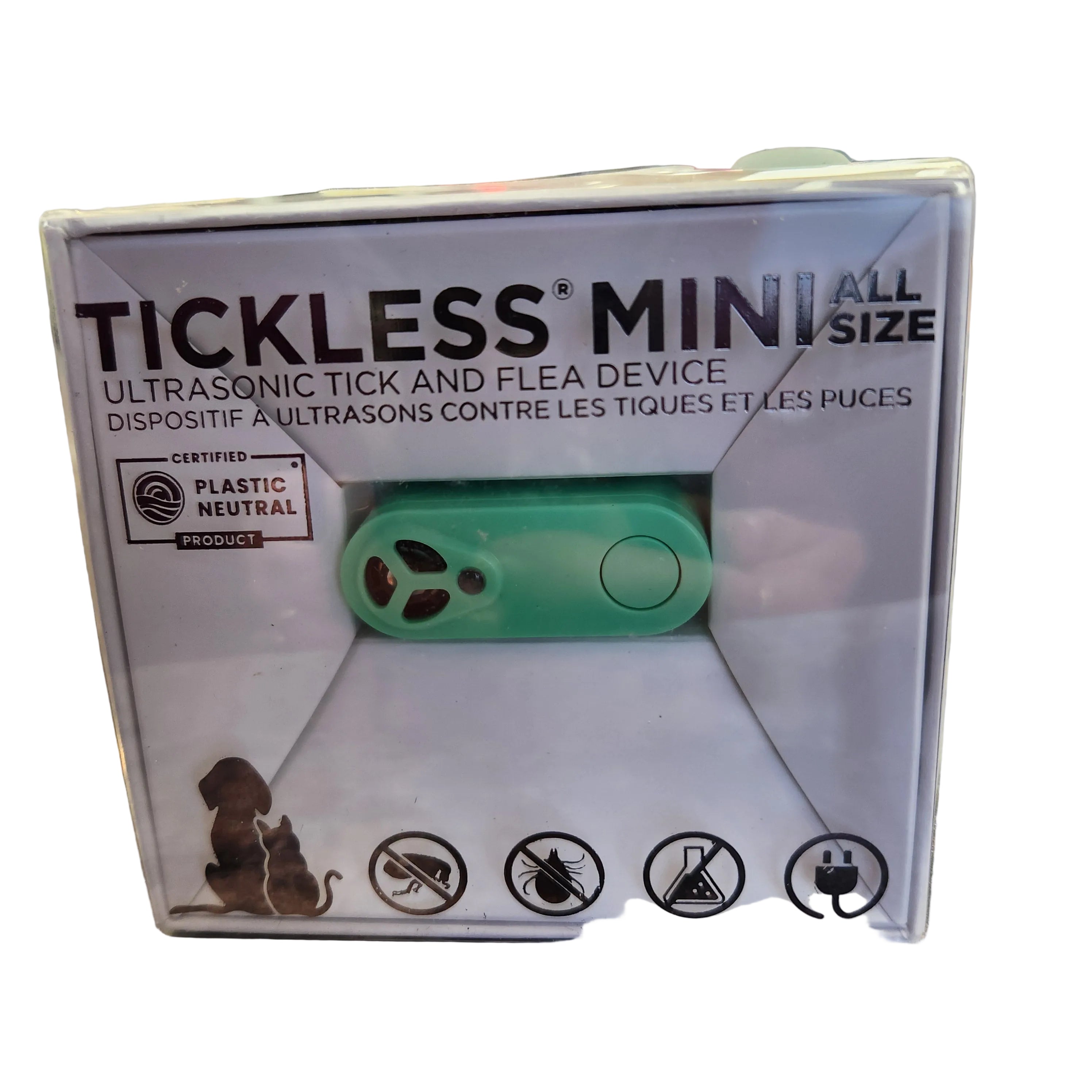 Répulsif ultrasonique contre les tiques et les puces Tickless Mini Dog, sans produits chimiques